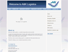 Tablet Screenshot of aklogistics.ca